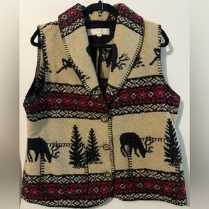 Vintage County Clothing Co deer tree Vest
